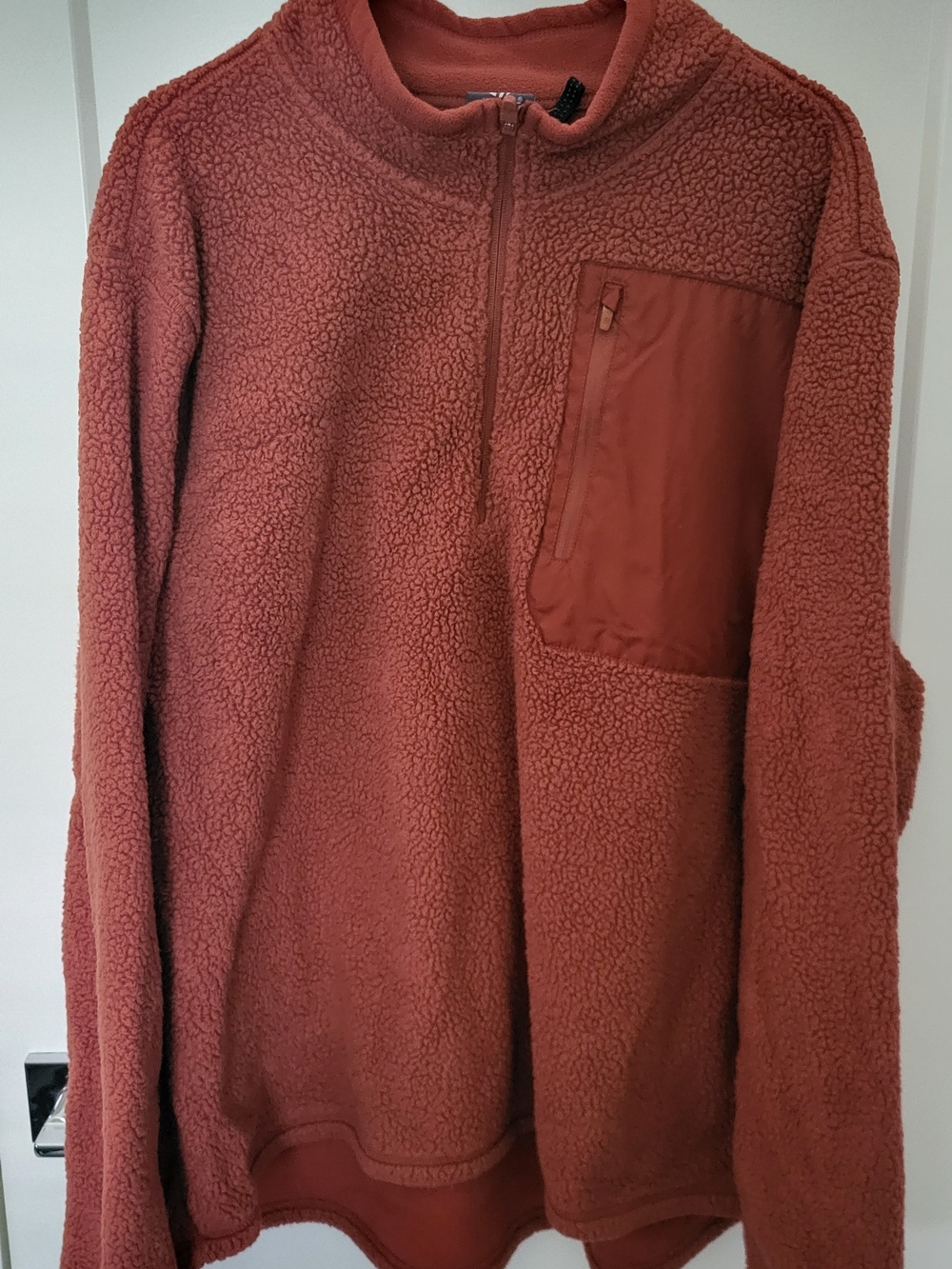 Champion Men's Rust Sherpa Half-Zip Pullover